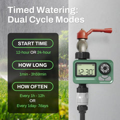 BN-LINK Outdoor Water Timer side view with controls