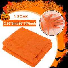 Boao Halloween Orange Cheesecloth draped over a table