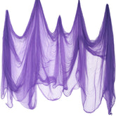 Boao Halloween Purple Cheesecloth 85 x 197 Inch front view