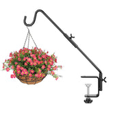 BOLITE 16 Inch Bird Feeder Hanger in black, front view