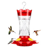 BOLITE Glass Hummingbird Feeder red model front view