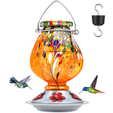 BOLITE Hummingbird Feeder orange glass front view