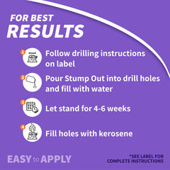 Bonide Stump-Out Granules application on a stump