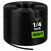 Bonviee 400FT 1/4 inch Drip Irrigation Tubing black front view