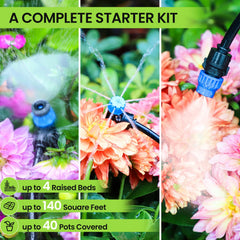 Bonviee quick-connect fittings for easy installation of drip irrigation system