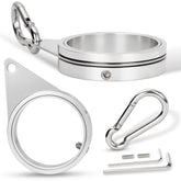 BONWIN 2" Large Flag Pole Ring front view showing adjustable screws