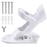 BONWIN Flag Pole Holder Bracket front view in white