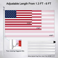 BONWIN flag pole installed on a porch