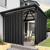 BONZER Outdoor Curtain 110" x 84" in Charcoal, front view