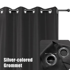 BONZER Outdoor Curtain Charcoal side view displaying thickness
