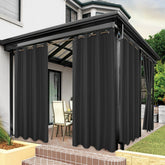 BONZER outdoor curtain front view in charcoal