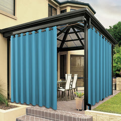 BONZER Outdoor Curtain in Teal, front view