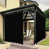 BONZER Outdoor Waterproof Curtain Black front view