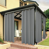 BONZER Waterproof Outdoor Curtain front view in grey