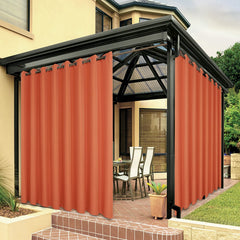BONZER Waterproof Outdoor Curtain Mecca Orange front view