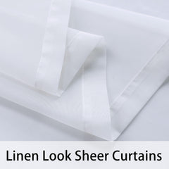 BONZER White Outdoor Sheer Curtains in a dining room setting