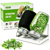 Boombamo Sprouting Jar Kit with 2 large 32OZ mason jars