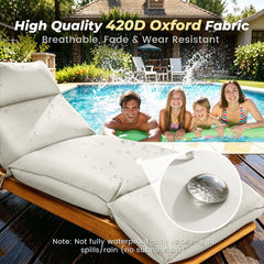 Bootuu Outdoor Chaise Lounge Chair Cushion on a lounge chair