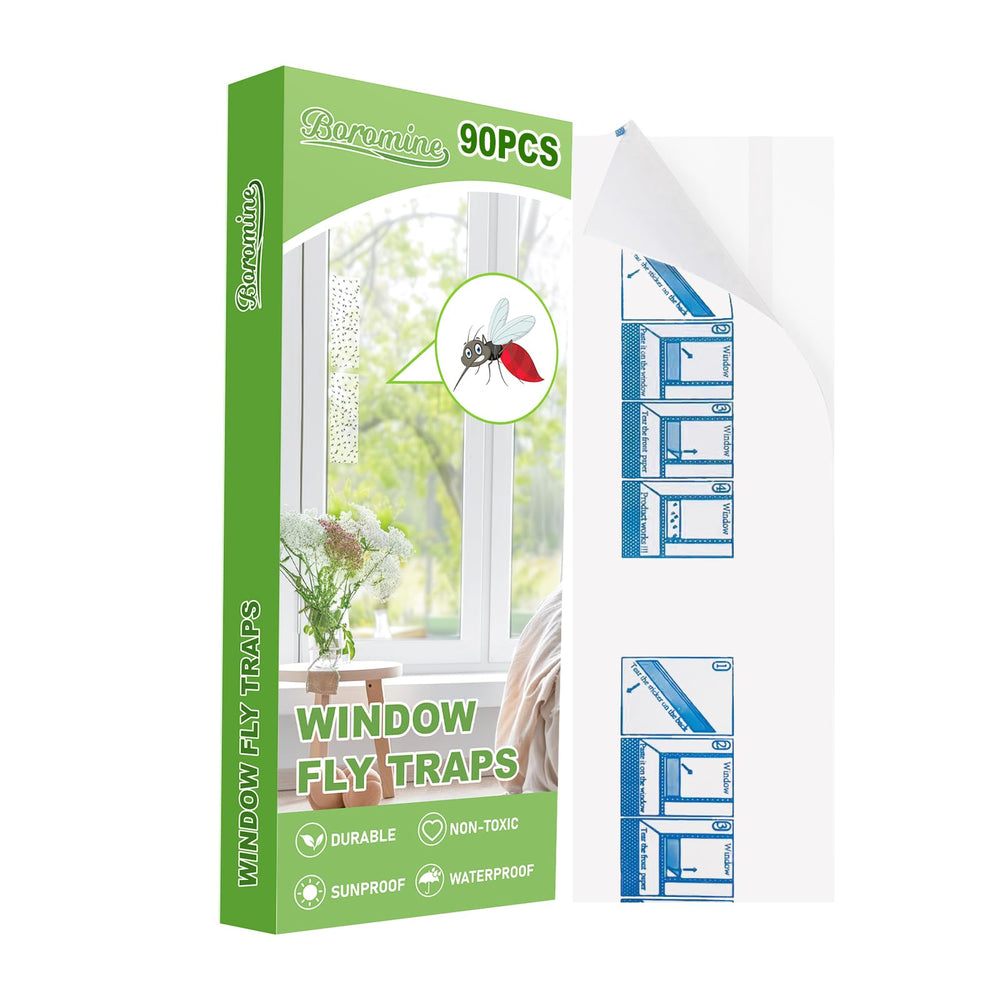 Boromine 90 pack of window fly traps front view