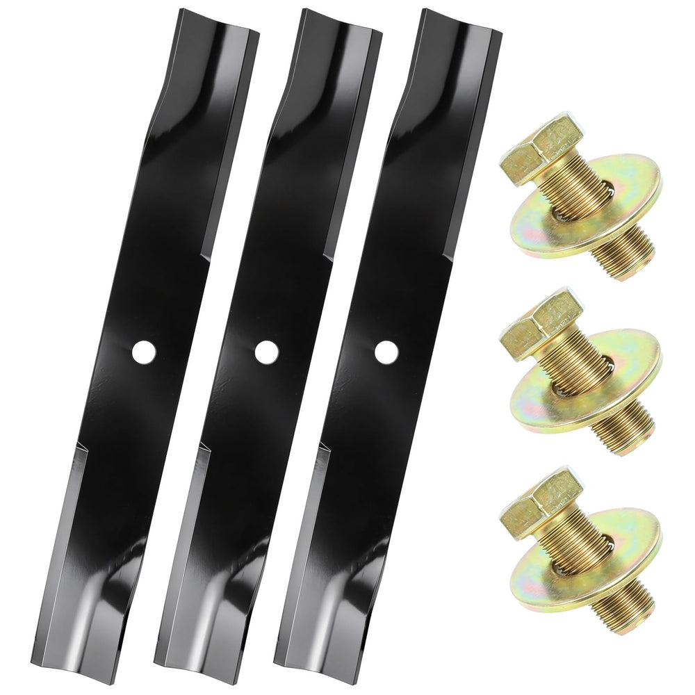 BOSFLAG 3PK Low Lift Mower Blades for Hustler 54 inch Mowers front view