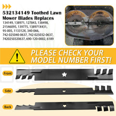 BOSFLAG Gator Mulching Blade showing installation hardware