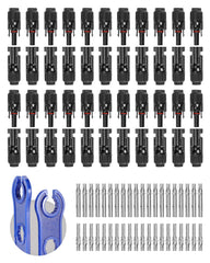 BougeRV 44PCS Solar Connector set with spanners, black