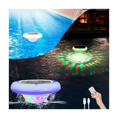 BOXPSII Floating Pool Light, 6.69 inches diameter, USB rechargeable