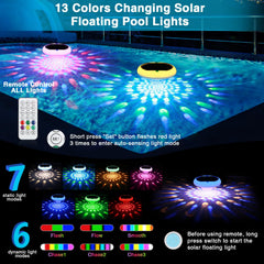 BOXPSII Floating Pool Light floating in a pool water