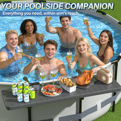 BoYata Pool Bar adjustable support rods close-up