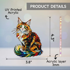BOYESE Maine Coon Cat Ornament hanging on a Christmas tree