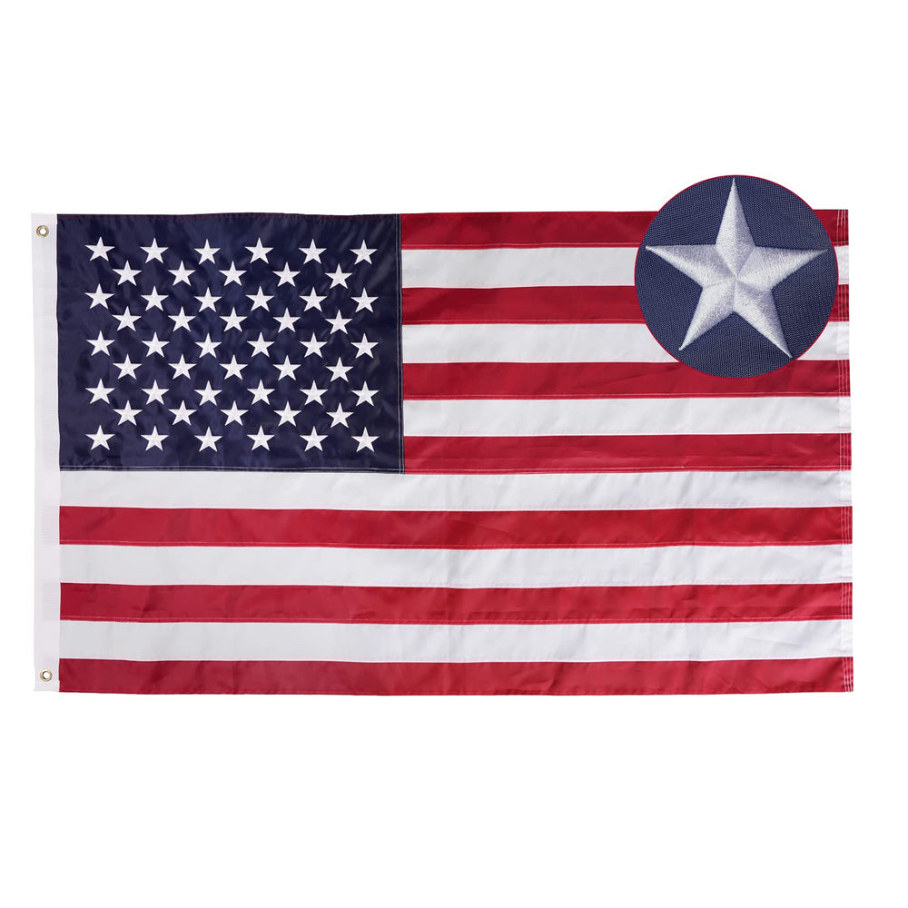 Bradford American Flag 4x6 ft outdoor view with embroidered stars