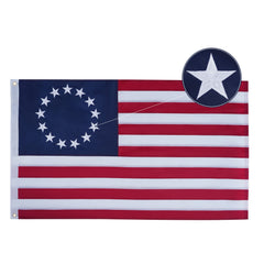 Bradford Betsy Ross Flag 4x6 ft front view with double-sided embroidery