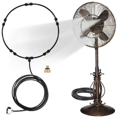 Brass mist nozzle from LANDGARDEN misting fan kit