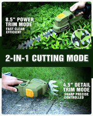 Breeze Touch hedge trimmer with 4.5 inch grass shear blade attached