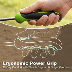 BREWIN TOOLS hand weeder in a garden setting with weeds