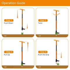 BREWIN TOOLS weeder with three sharp pins for gripping weeds