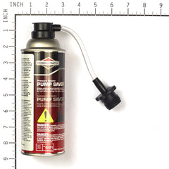 Briggs & Stratton Pump Saver bottle back view with usage instructions