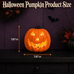 BRIGHTDECK Halloween LED Jack-O-Lantern in outdoor setting
