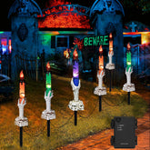 Brightown Halloween Pathway Lights set of 6 skeleton hand candles