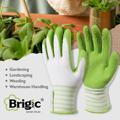 Brigic Bamboo Gardening Gloves showing wrist cuff detail