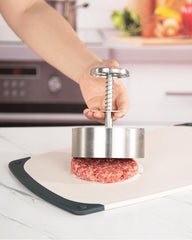 Brigii Burger Press 4.5 inch stainless steel side view