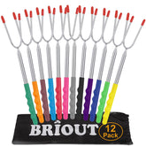 BRIOUT 12 pack marshmallow roasting sticks 45'' assorted colours