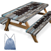 Britown Picnic Table Cover Set, 72 Inch tablecloth and two bench covers