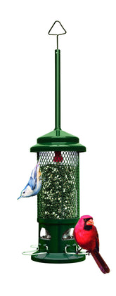 Brome Squirrel Buster Standard Bird Feeder garden green front view