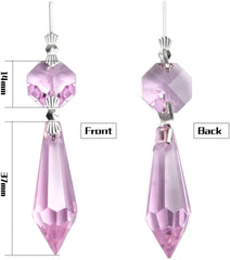 BronaGrand crystal prisms with silver bow tie connectors