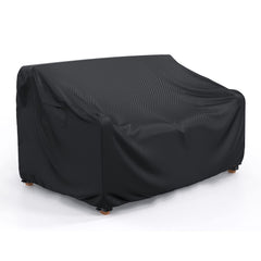 BROSYDA 2-Seater Outdoor Couch Cover black front view