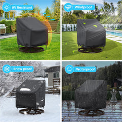 BROSYDA outdoor chair cover with padded handles for easy use