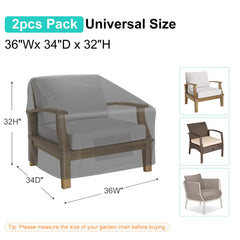 BROSYDA patio chair cover black side view