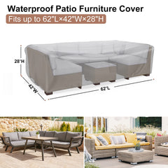 BROSYDA patio furniture cover showing waterproof material