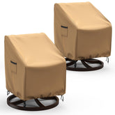 BROSYDA Swivel Patio Chair Cover front view, brown color